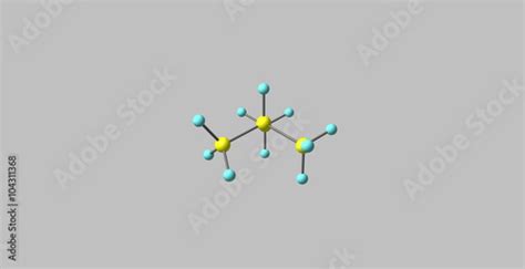 Isobutane molecular structure isolated on grey Stock Illustration ...