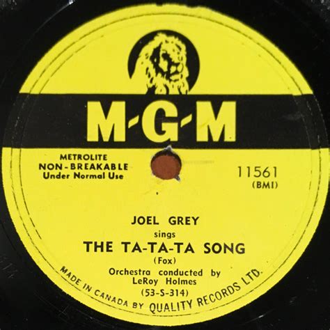 Joel Grey – The Ta-Ta-Ta Song / Too Young To Tango (Vinyl) - Discogs