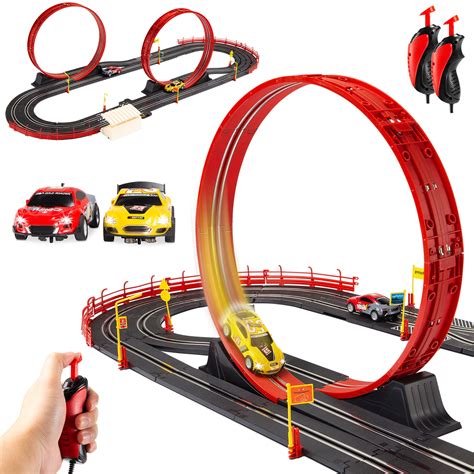 Racing Track Car RC Slot Car Toy Set Super Fast Rail Race Car 3D Super ...