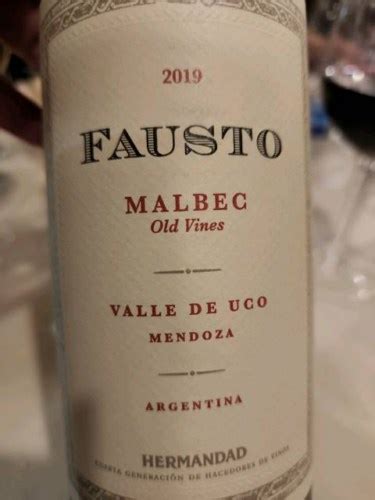 Hermandad Fausto Old Vines Malbec |Vivino