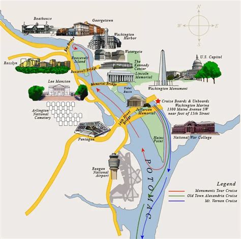 Washington Dc Map With Landmarks - World Map