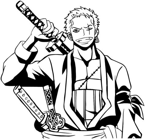 Zoro One Piece Coloring Pages - Roronoa Zoro Coloring Pages - Páginas ...