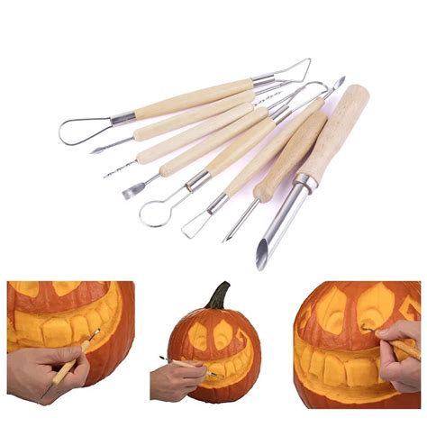 Aliexpress.com : Buy 8PCS Stainless Steel Pumpkin Carving Tools Fruit ...