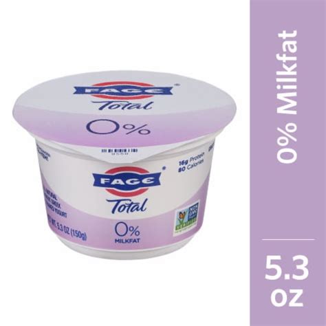 Fage® Total Plain 0% Milkfat Greek Yogurt Cup, 5.3 oz - QFC