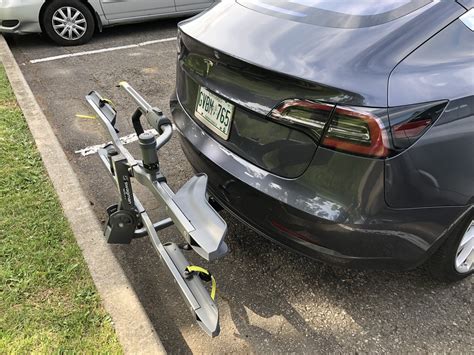 Hitch and Bike Rack installed on Model 3 | Tesla Motors Club