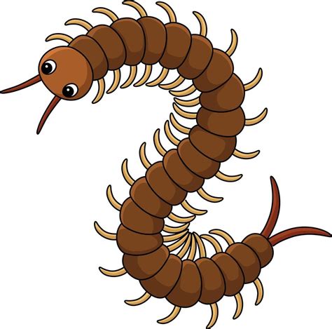 Centipede Animal Cartoon Colored Clipart 17013943 Vector Art at Vecteezy