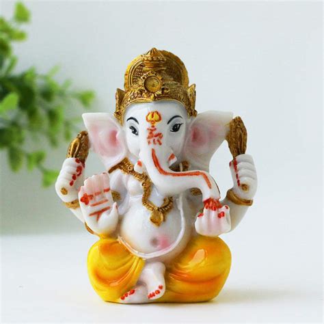 Buy Hindu Lord Ganesha Idol Statue - Indian Diwali Gifts Small Ganesh ...