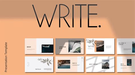 Write Creative Presentation Template | Just Free Slide