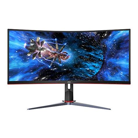 AOC CU34G2X 34" Curved Frameless Immersive Gaming Monitor, UltraWide ...