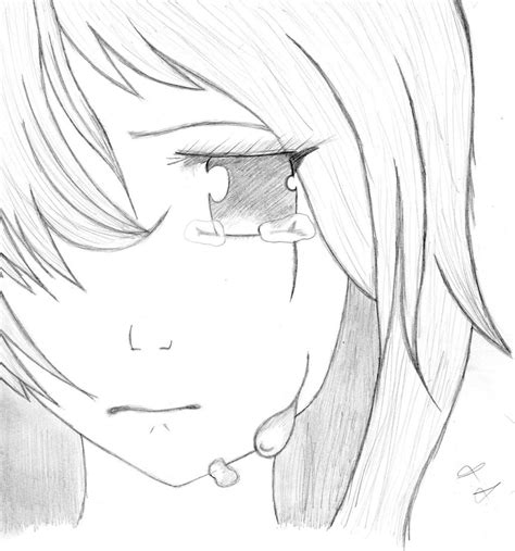 Sad Anime Girl Crying Best Drawing - Drawing Skill