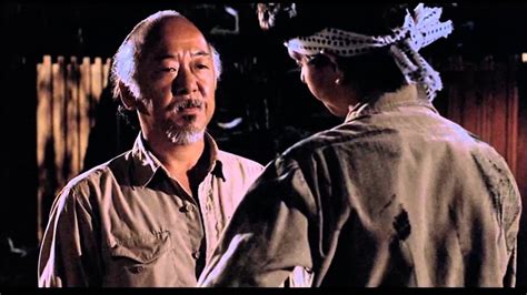 The Karate Kid - Mr. Miyagi teaches Daniel - YouTube