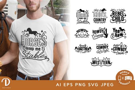 Funny Cowboy Sayings SVG - Western Quotes SVG - Drizy Studio