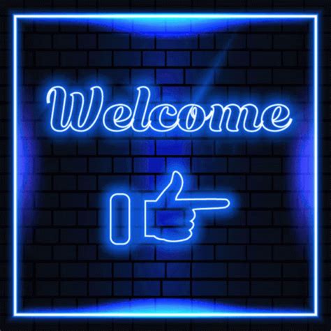 Welcome Pointing GIF - Welcome Pointing Neon - Discover & Share GIFs