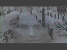 At the end of What Lies Beneath (2000), you can see a face in the snow ...