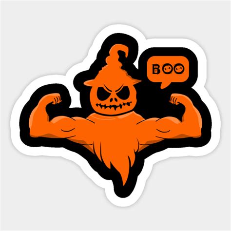 Halloween Muscle Man Gym - Halloween Muscle Man Gym - Sticker | TeePublic