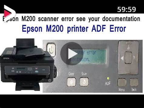 Epson M200 Scanner Error See Your Documentation/ADF Light Blinking ...