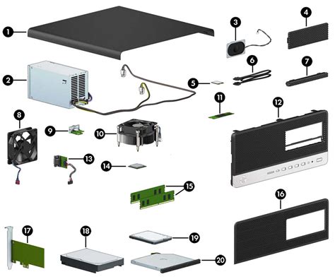 HP Elitedesk 705 G4 Microtower PC - Illustrated Parts | HP® Customer ...