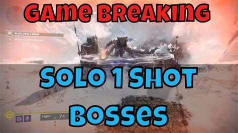 Game Breaking Solo 1 Shot Bosses - Master Warlords Ruin Dungeon ...