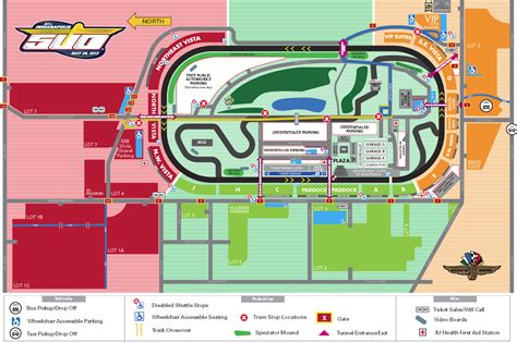 Maps of the Indy Motor Speedway - Grandstand Maps