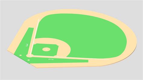 Cartoon Lovely Baseball Field 1 - Buy Royalty Free 3D model by Philip ...