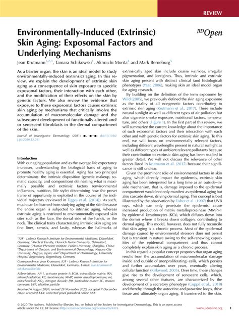 (PDF) Environmentally-Induced (Extrinsic) Skin Aging: Exposomal Factors ...