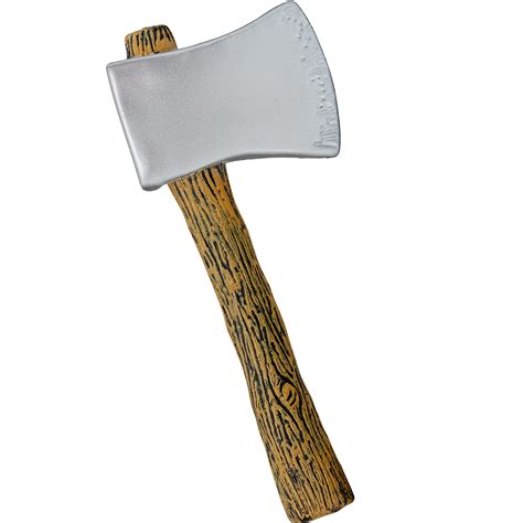 Buy Skeleteen Realistic Hatchet Axe Toy - Wood Look Lumberjack Props ...