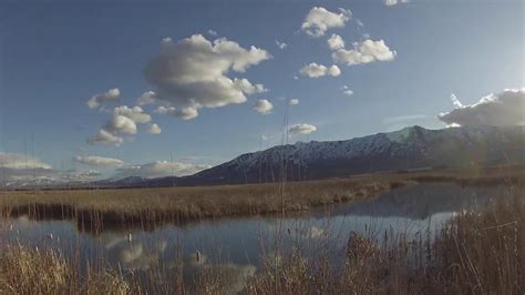 Season of Spring Weather in the Marshes & Mountains Logan City, Utah, U ...