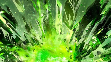 Green crystal shards wallpaper - 3D wallpapers - #29944