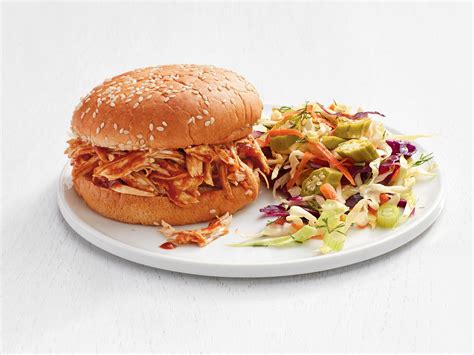 Barbecue Chicken Sandwiches with Pickled Okra Slaw | Recipe | Food ...