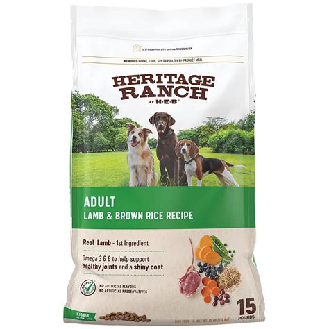 Heritage Ranch by H-E-B Adult Dry Dog Food - Lamb & Brown Rice - Shop ...