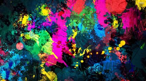 Psychedelic Wallpaper Paint Splatter - Supportive Guru