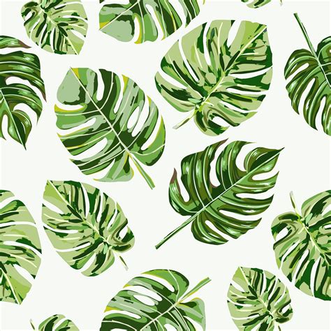 Tropical leaf seamless pattern 682797 Vector Art at Vecteezy