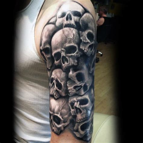 50 Skull Sleeve Tattoos For Men - Masculine Design Ideas