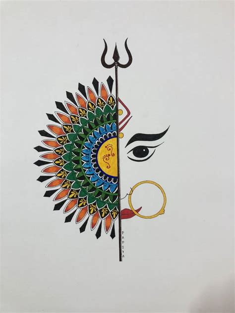 Maa Durga Drawing by Papiya Dey | Saatchi Art