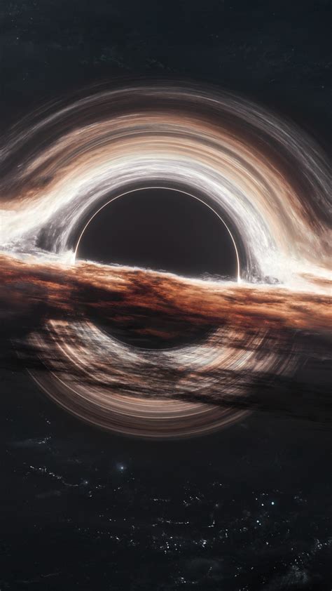 Gargantua black hole Wallpaper 4K, Wormhole, Interstellar, Cosmos