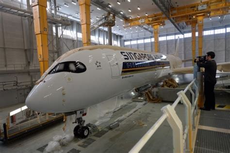 Sneak Peek of Singapore Airlines' First Airbus A350 XWB. sneak peek of