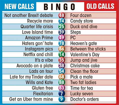 90+ UK Bingo Calls Guide - Funny, Rude, New Bingo Calls