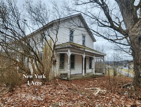 Circa 1865 New York Fixer Upper Farmhouse For Sale on 1 Acre $50K - Old ...