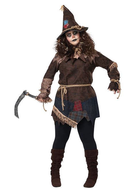 Women's Creepy Scarecrow Plus Size Costume