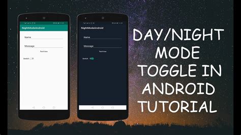 How to toggle day night mode in android using android studio - YouTube