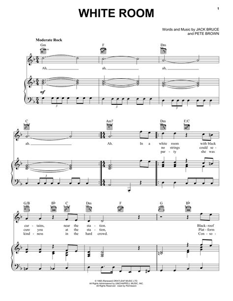 White Room | Sheet Music Direct