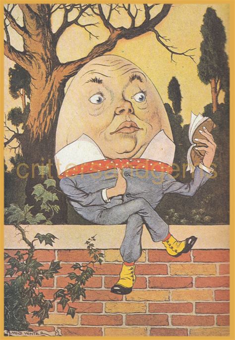 Vintage HUMPTY DUMPTY Mother Goose Nursery Illustration - Etsy