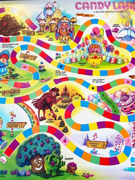 Vintage Original Candy Land Milton Bradley Board Game 1984 Candyland ...