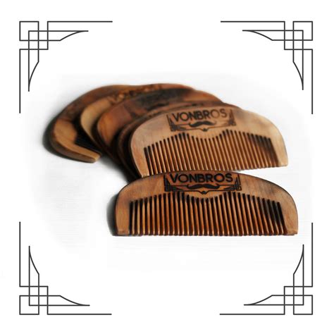 VONBROS Natural Wood Beard Comb — VONBROS