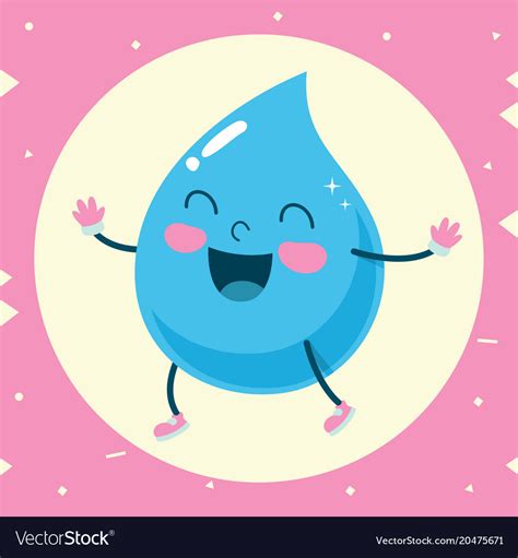 Cartoon raindrop Royalty Free Vector Image - VectorStock