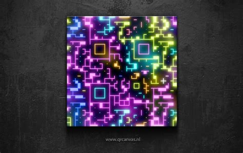 QR code art neon design by Leconte on DeviantArt