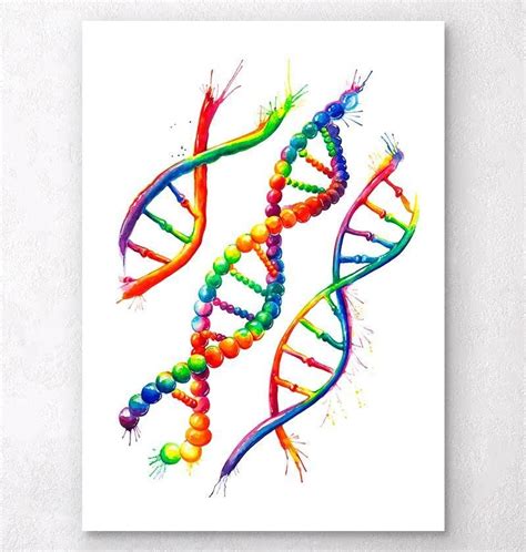 DNA structure - Watercolor splash in 2020 | Dna art, Unique art prints ...