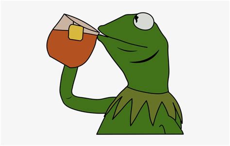 Funny Kermit Meme Sipping Tea