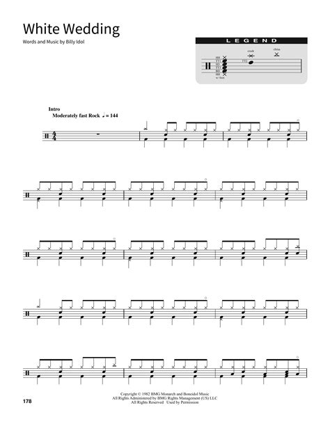 Billy Idol "White Wedding" Sheet Music Notes | Download Printable PDF ...