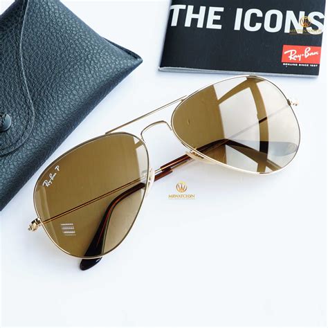 Ray Ban 3025 Aviator Polarized Brown Gradient RB 3025 001/M2